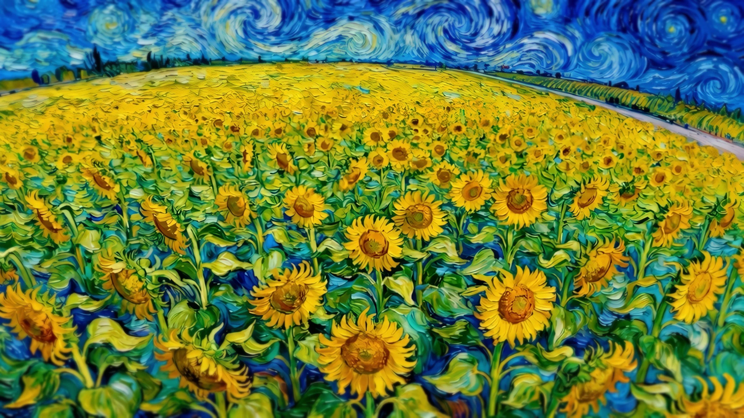 A bright sunflower field image